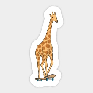 Giraffe Skater Skateboard Sticker